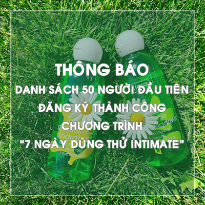 THÔNG BÁO DANH SÁCH 50 NGƯỜI ĐẦU TIÊN ĐĂNG KÝ THÀNH CÔNG CHƯƠNG TRÌNH 