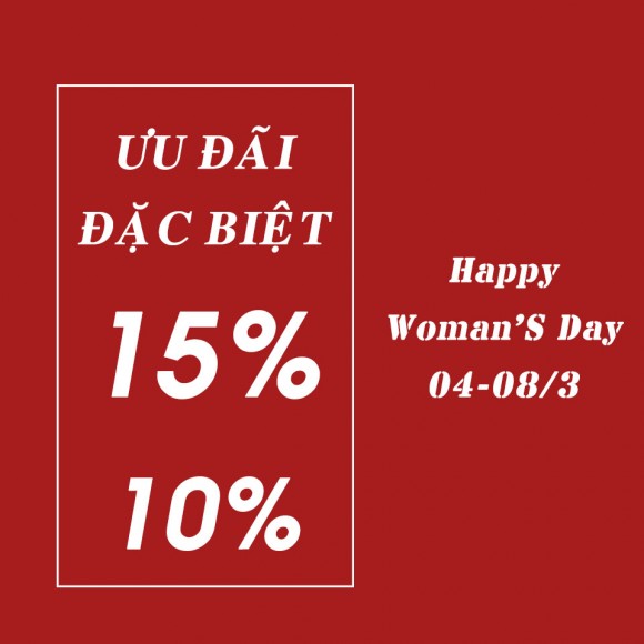 THÔNG BÁO CHƯƠNG TRÌNH ƯU ĐÃI ĐẶC BIỆT NHÂN DỊP 8/3